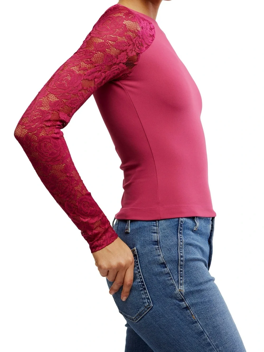 Free People No Excuses Long Sleeve in Sangria